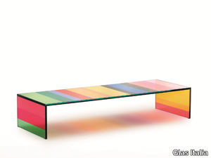 THE DARK SIDE OF THE MOON - Low rectangular crystal coffee table _ Glas Italia