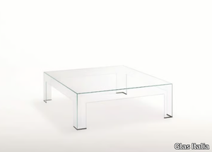 ATLANTIS - Low square crystal coffee table _ Glas Italia