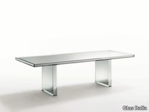 PRISM MIRROR TABLE - Rectangular crystal table _ Glas Italia