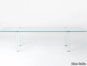 X-T - Rectangular crystal table _ Glas Italia