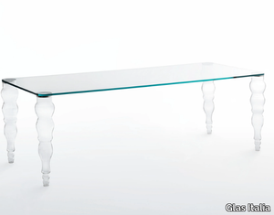 POST MODERN - Rectangular crystal table _ Glas Italia