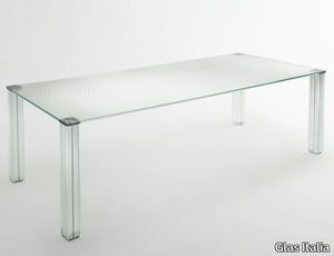 CRYPTÉE - Rectangular crystal table _ Glas Italia