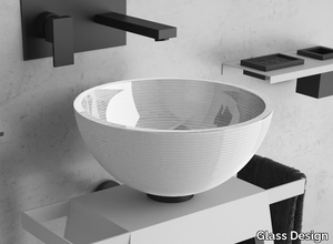 ROSE - Countertop round glass washbasin _ Glass Design