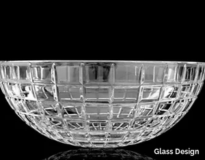 LUXOR ROUND - Countertop round crystal washbasin _ Glass Design