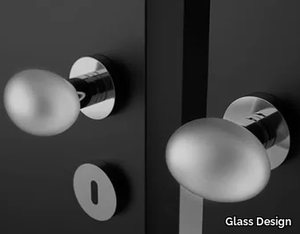 OVO LISCIO SATINATO - Crystal door knob _ Glass Design