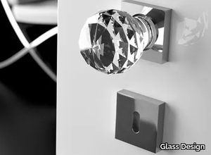 GEO Ø 50 TRANSPARENT - Crystal door knob _ Glass Design
