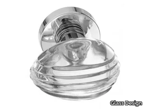 OVO STRIPED TRANSPARENT - Crystal door knob _ Glass Design