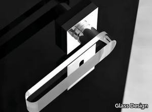 ROUND HOME TRANSPARENT/SANDBLASTED - Crystal door handle _ Glass Design