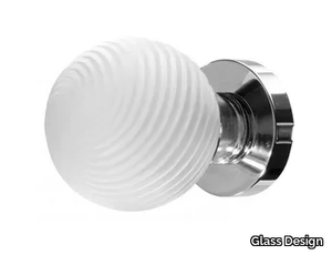 TORCIGLIONE BRUSHED - Crystal door knob _ Glass Design