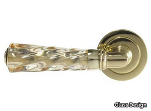 ELKA TORCIGLIONE AMBER - Crystal door handle _ Glass Design