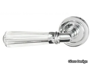 ELKA STRIPED TRANSPARENT - Crystal door handle _ Glass Design