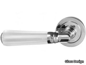 ELKA STRIPED BRUSHED - Crystal door handle _ Glass Design