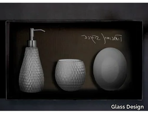 GOLF SET FUMÈ - Countertop Vetro Freddo® soap dish _ Glass Design