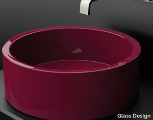 DE COSTE - Countertop stainless steel washbasin _ Glass Design