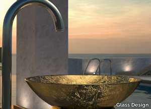 CIRCUS 50 - Countertop round washbasin _ Glass Design