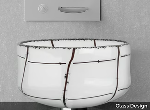 CANALE - Countertop round Murano glass washbasin _ Glass Design