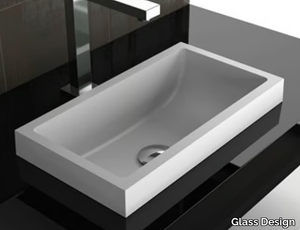 KOSTA 1 - Inset rectangular washbasin _ Glass Design