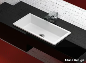 RX - Inset rectangular washbasin _ Glass Design