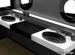 ELLISSE FL SMALL - Inset round washbasin _ Glass Design