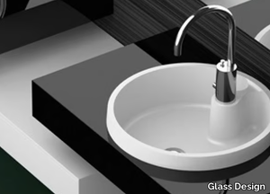 NAXOS FL - Inset round washbasin _ Glass Design