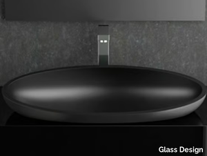 KOOL XL FL - Inset oval washbasin _ Glass Design