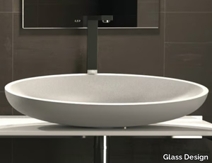 KOOL XL - Countertop oval washbasin _ Glass Design