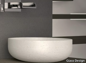 RAPOLANO 35 - Countertop round single washbasin _ Glass Design