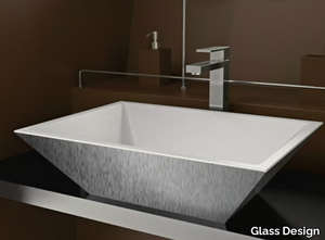 MODO MAX - Countertop round washbasin _ Glass Design