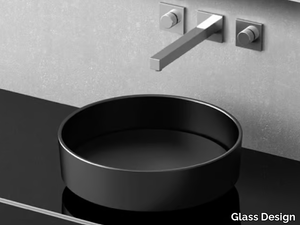 RHO VISION - Countertop round washbasin _ Glass Design