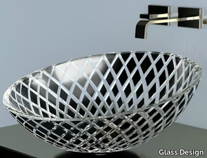 XENI - Countertop single glass washbasin _ Glass Design