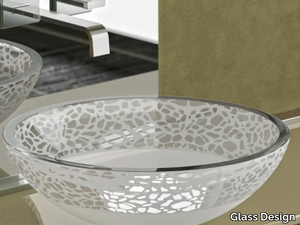 FLARE Ø 40 - Countertop single glass washbasin _ Glass Design