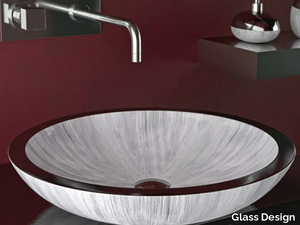 ROUND - Countertop round washbasin _ Glass Design