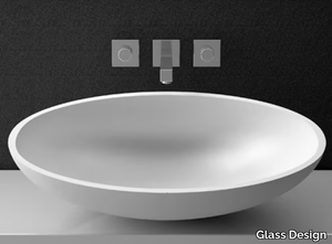 KOOL OVERSIZE - Countertop oval washbasin _ Glass Design