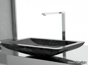 VOGUE - Countertop rectangular washbasin _ Glass Design