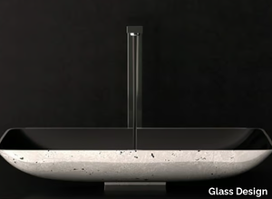 NEK LUX - Countertop rectangular washbasin _ Glass Design