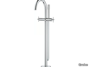 ATRIO - Floor standing bathtub tap with swivel spout with hand shower _ Grohe