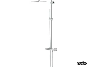 EUPHORIA SYSTEM 230 - Wall-mounted thermostatic shower panel with overhead shower _ Grohe