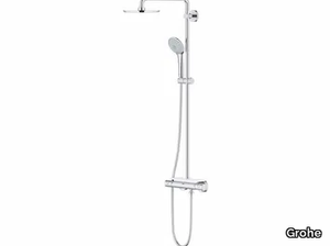 EUPHORIA SYSTEM 210 - Wall-mounted shower panel with overhead shower _ Grohe