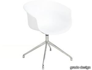 QUEEN - Trestle-based polypropylene office chair with 4-Spoke base _ grado design