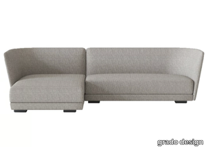 HALLE - 3 seater fabric sofa with chaise longue _ grado design