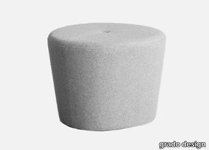 LOTUS - Upholstered oval fabric pouf _ grado design