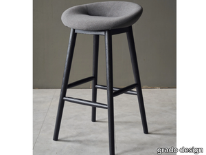 NEST - High fabric barstool with footrest _ grado design