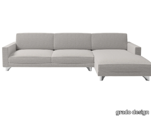 PENT - 3 seater fabric sofa with chaise longue _ grado design