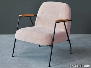 PUFFY - Fabric armchair with armrests _ grado design