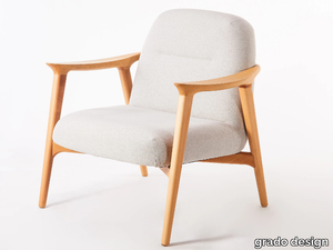 PUFFY - Beech armchair with armrests _ grado design