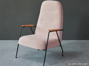 PUFFY - Fabric armchair with headrest _ grado design