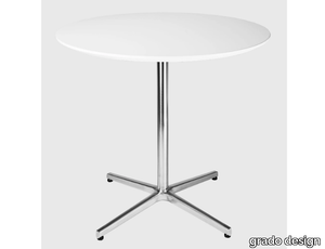 RAY - Round MDF table and aluminium base _ grado design