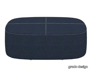 RICE L - Upholstered square fabric pouf _ grado design