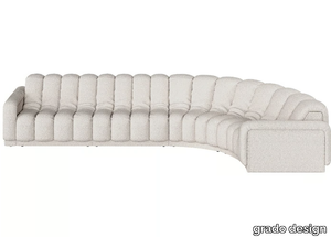 SALAMI - Curved 6 seater fabric sofa _ grado design