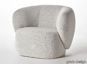 SWELL - Fabric armchair with armrests _ grado design